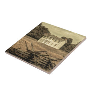 Southern Rural Landscape Rustic colonial Farmhouse Ceramic Tile