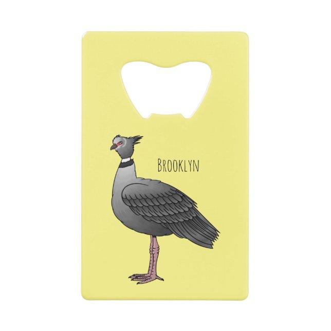 Southern screamer bird cartoon illustration (Front)