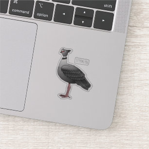 Southern screamer bird cartoon illustration
