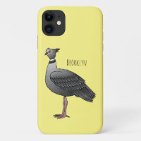 Southern screamer bird cartoon illustration 
