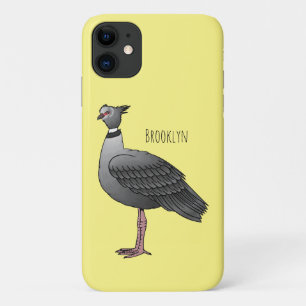 Southern screamer bird cartoon illustration iPhone 11 case
