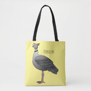 Southern screamer bird cartoon illustration tote bag
