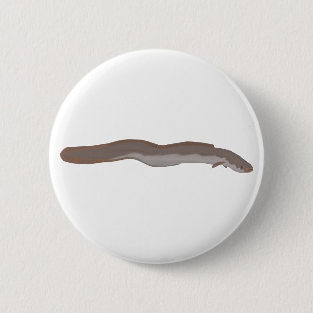 Southern Shortfin Eel 6 Cm Round Badge (Front)