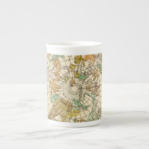 Southern Sky Star Chart and Constellations Map Bone China Mug