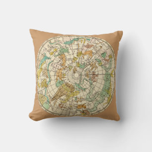 Southern Sky Star Chart and Constellations Map Cushion