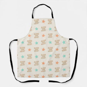 Southern Snark: Bless Your Heart (teal & coral) Apron