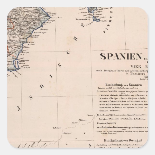 Southern Spain Square Sticker (Front)