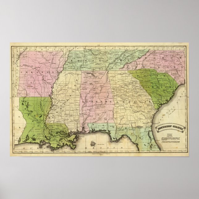 Southern States Olney Map Poster (Front)