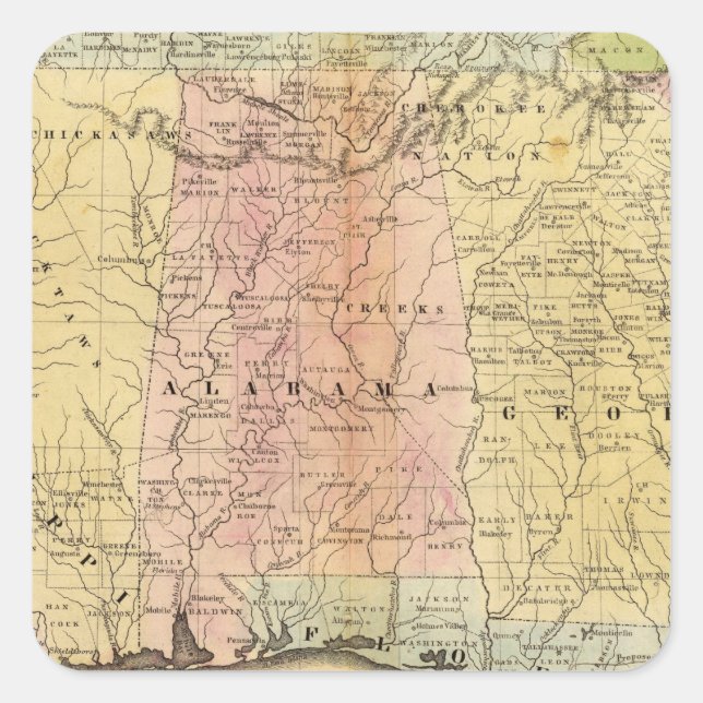 Southern States Square Sticker (Front)