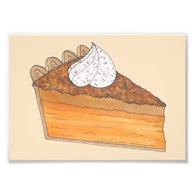 Southern Sweet Potato Pie Slice Bakery Food Art Photo Print (Front)