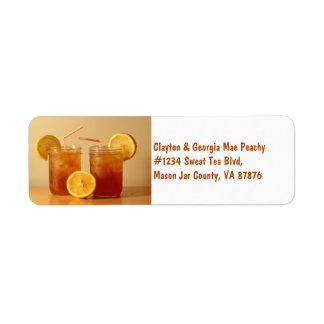 Southern Sweet Tea for Two in Mason Jars Return Address Label