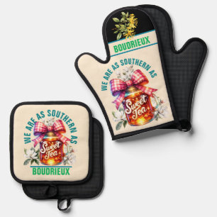 Southern Sweet Tea Oven Mitt & Pot Holder Set