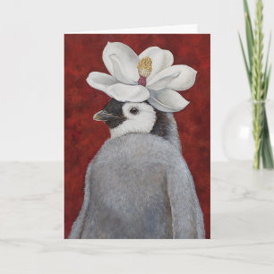 Southern themed penguin Christmas card