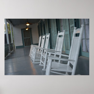 Southern White rocking chairs Poster