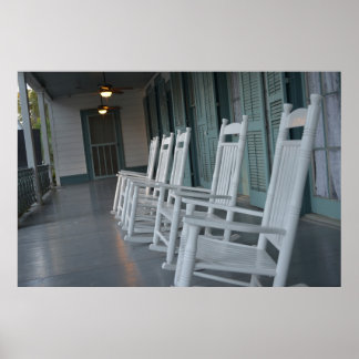 Southern White rocking chairs Poster