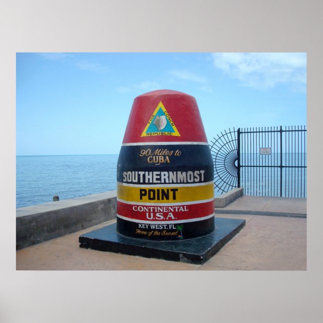 Southernmost Point Buoy Key West Florida Poster (Front)