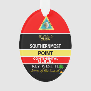 Southernmost Point Buoy Key West Ornament