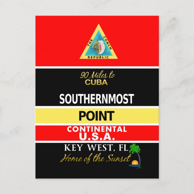 Southernmost Point Buoy Key West Postcard (Front)