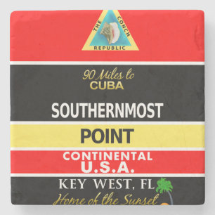 Southernmost Point Buoy Key West Stone Coaster