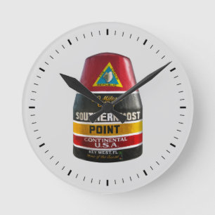 Southernmost Point Key West Round Clock