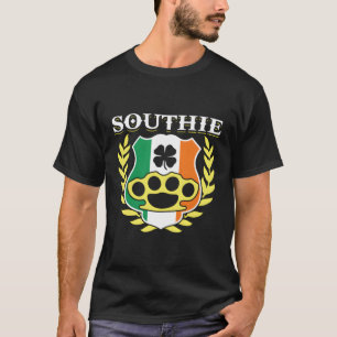 Southie Brass Knuckle Irish Flag St Patricks Day C T-Shirt