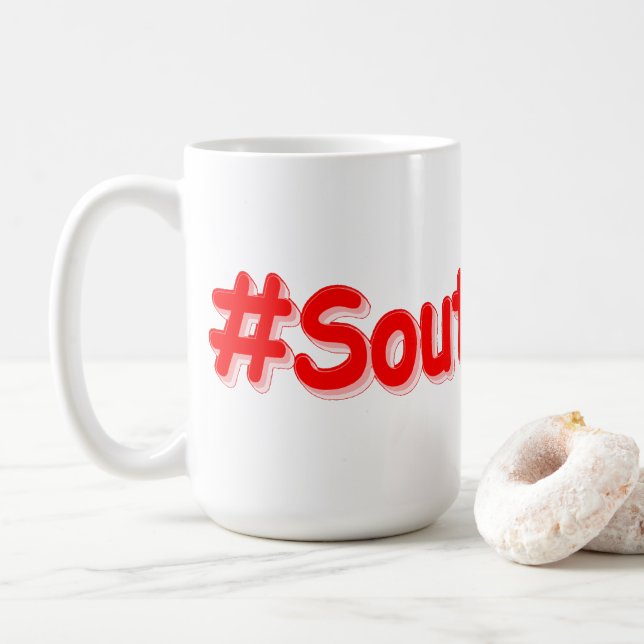 "#SouthKorea" Cute Design. Buy Now Coffee Mug (With Donut)