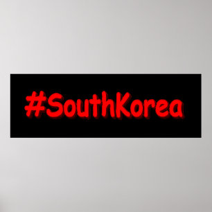 "#SouthKorea" Cute Design. Buy Now Poster