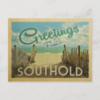 Southold Beach Vintage Travel Postcard