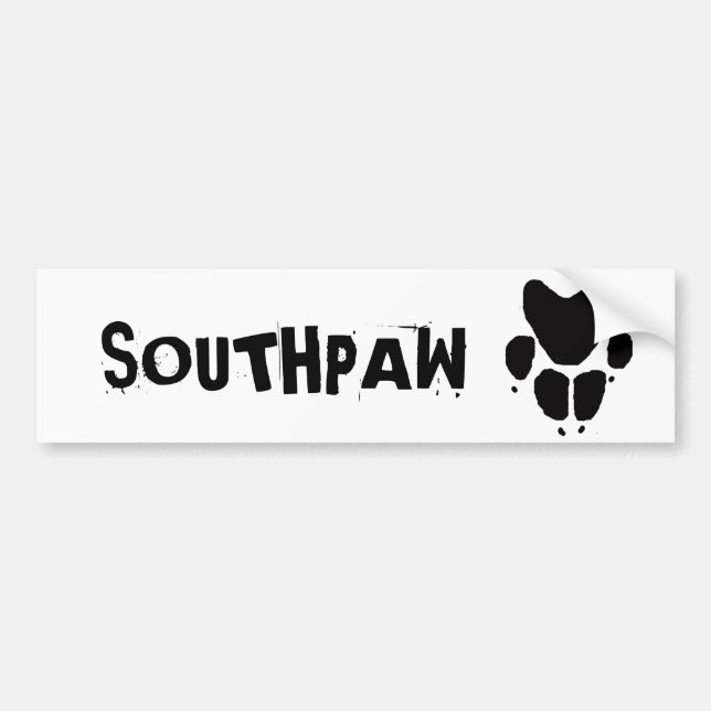 Southpaw Bumper Sticker (Front)