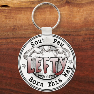 Southpaw Left Handed  keychain 