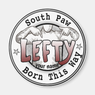 Southpaw Left Handed  Magnet
