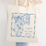 Southport Boothbay Harbour Maine Wedding Welcome Tote Bag<br><div class="desc">These Southport, Maine map tote bags are perfect to welcome your out of town guests with welcome bag goodies, or customise them for your wedding party. The heart is over Newagen Seaside Inn, but you can move the heart by clicking "Edit Using design tool" under "Personalise". - Featuring a digitally...</div>