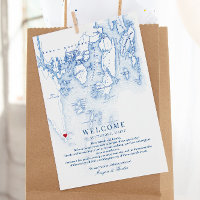 Southport Maine Map Wedding Welcome Itinerary