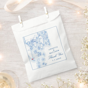 Southport Newagen Seaside Inn Blue Wedding Favour Bag
