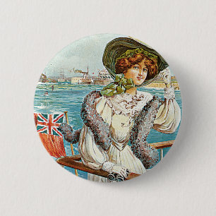 Southsea and Portsmouth 6 Cm Round Badge
