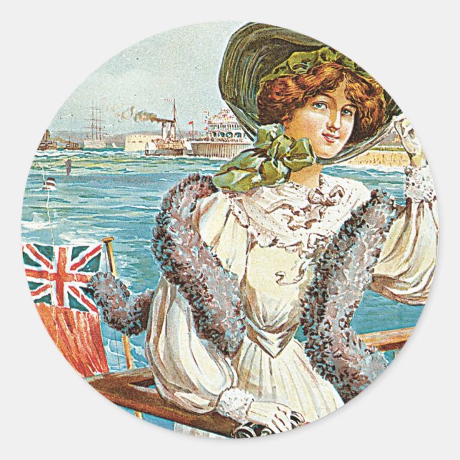 Southsea and Portsmouth Classic Round Sticker (Front)