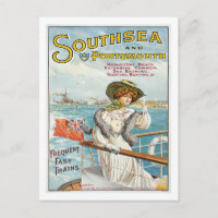 Southsea Portsmouth UK Vintage Travel Poster Art