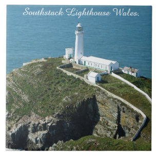Southstack Lighthouse Wales. Tile