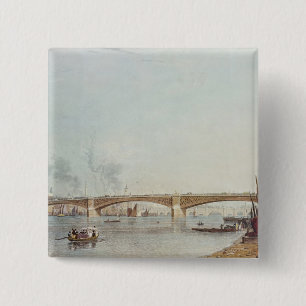 Southwark Bridge, West Front, from Bankside 15 Cm Square Badge