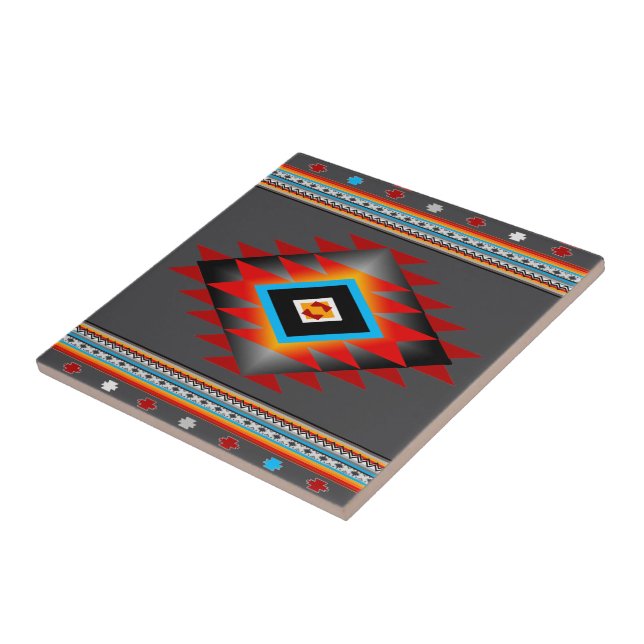 Southwest 1, changeable colour ceramic tile (Side)