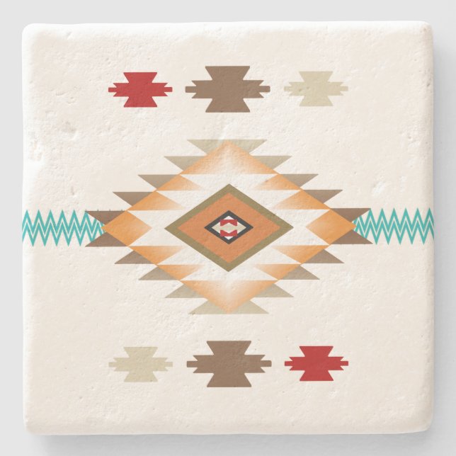 Southwest 2 Design Stone Coaster (Front)