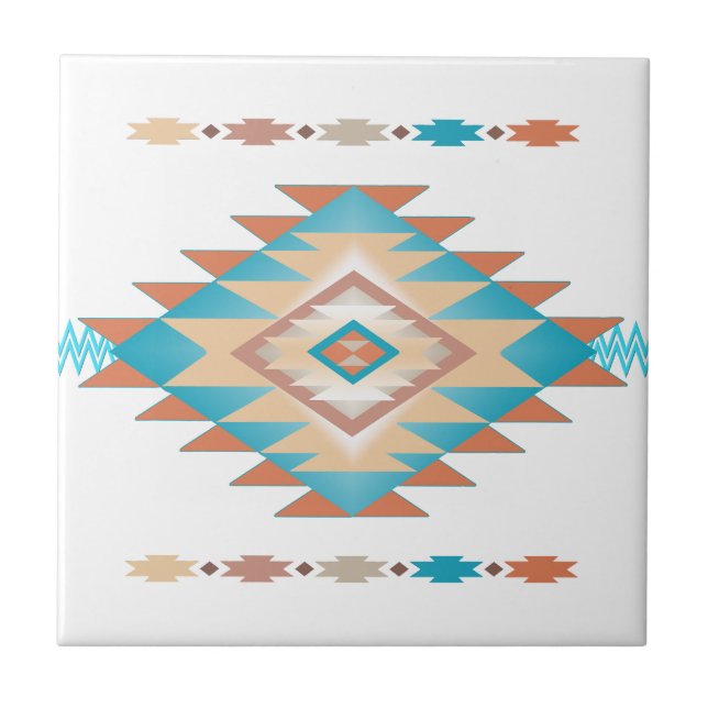 Southwest 4, changeable colour ceramic tile (Front)