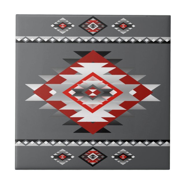 Southwest 5, changeable colour ceramic tile (Front)