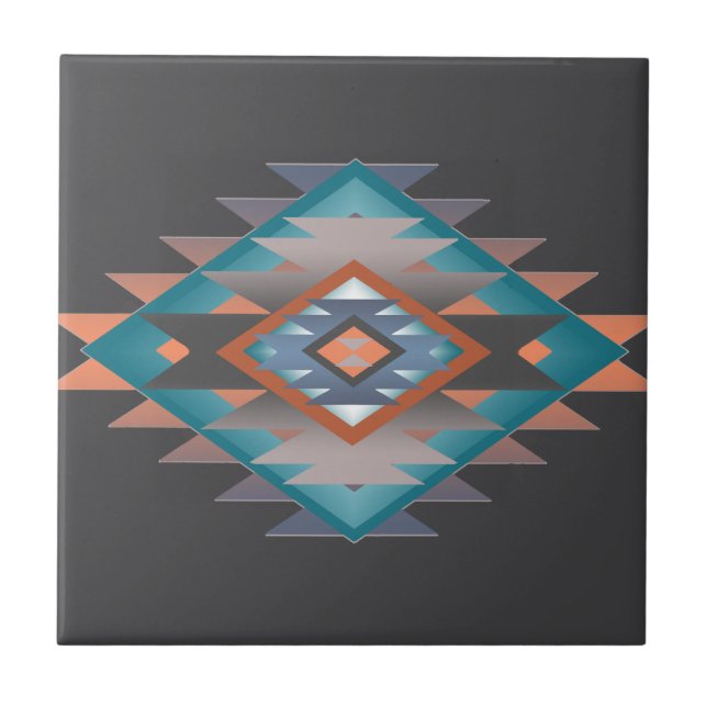 Southwest 6 changeable colour ceramic tile (Front)