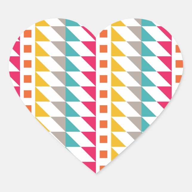 Southwest Abstract Heart Sticker (Front)