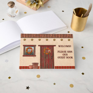 Southwest Adobe Hacienda Personalized Guest Book