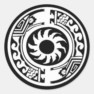 Southwest Ancestral Sun Spirits Classic Round Sticker