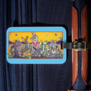 Southwest Animals Coyote Roadrunner Desert Luggage Tag