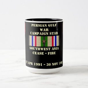 SOUTHWEST ASIA CEASE - FIRE CAMPAIGN Two-Tone COFFEE MUG