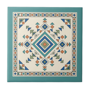 Southwest Aztec Pattern Ceramic Tile